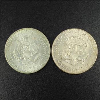 1964 And 1964-D Kennedy Silver Half Dollar, 2 Pieces