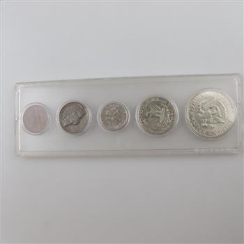 1964 US Coin Set, Including 3 Silver Coins