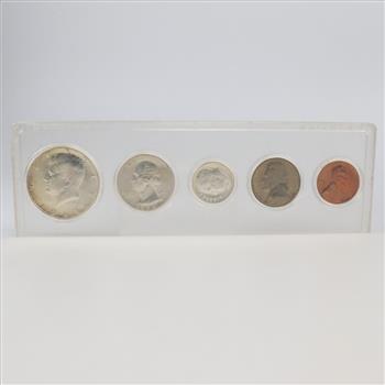 1964 US Coin Set, Including 3 Silver Coins
