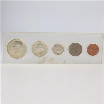 1964 US Coin Set, Including 3 Silver Coins