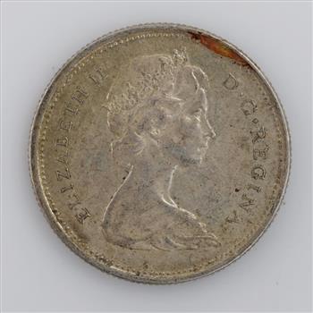 1965 Canadian Silver 25 Cents