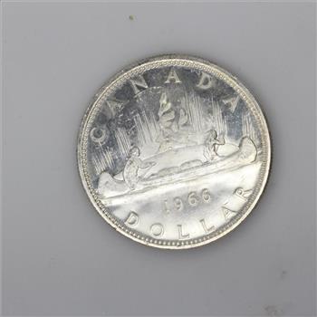 1966 Silver Canadian Dollar Coin