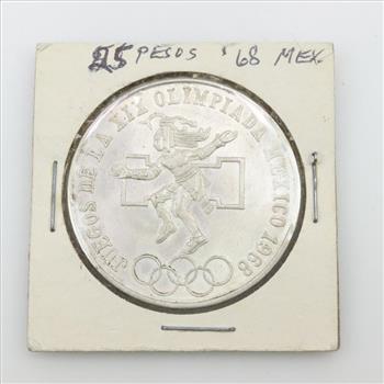 1968 Mexican Olympics Silver 25 Pesos