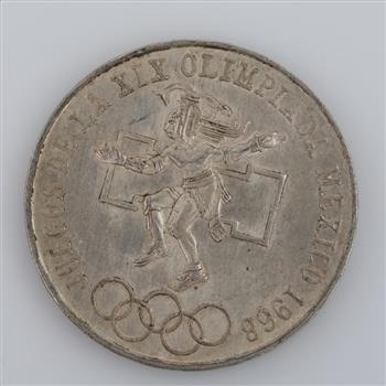 1968 Mexico Silver XIX Olympic Games 25 Pesos