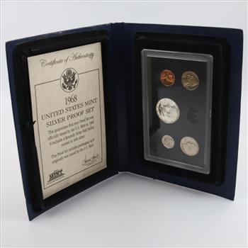 1968 US Mint Silver Proof Set W/ Kennedy Silver Clad Half Dollar