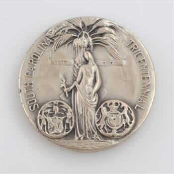 1970 South Carolina Tricentennial Fine Silver Commemorative Medal 2oz
