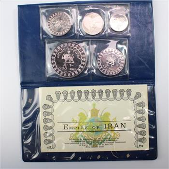 1971 Empire Of Iran .999 Silver Rials Proof Set