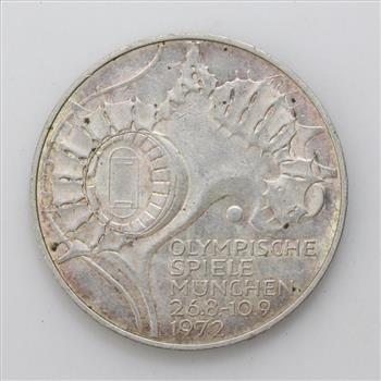 1972 German 10 Deutsche Mark Olympic Silver Coin