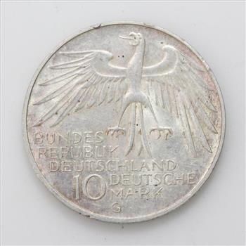 1972 German 10 Deutsche Mark Olympic Silver Coin