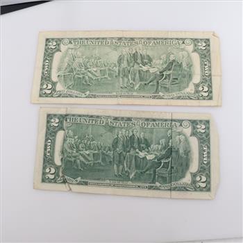 1976 & 2003-A US Federal Reserve Note Two Dollars, 2 Pieces