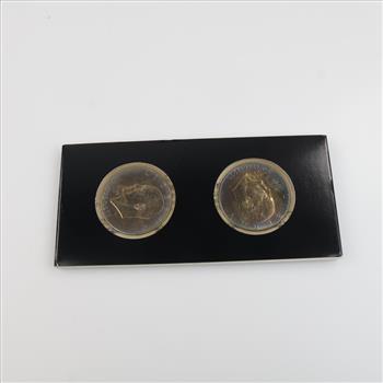 1976 Eisenhower Dollar Collection Set With COA; 2 Coins