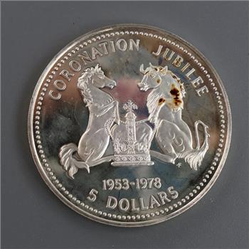 1978 Solomon Island Coronation Jubilee Silver $5