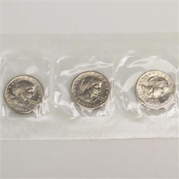 1980 Susan B. Anthony Dollar Set ; 3 Pieces