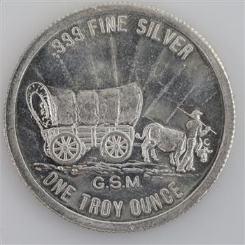 1982 Fine Silver Golden State Mint 1 Troy Oz Round