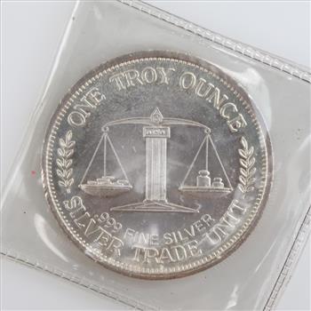 1984 Fine Silver Trade Unit 1 Troy Oz Round
