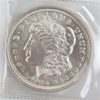 1984 Fine Silver Trade Unit 1 Troy Oz Round