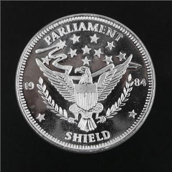 1984 Parliament Sheild Fine Silver 1 Troy Oz Round