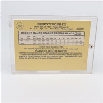 1985 Kirby Puckett Baseball Trading Card