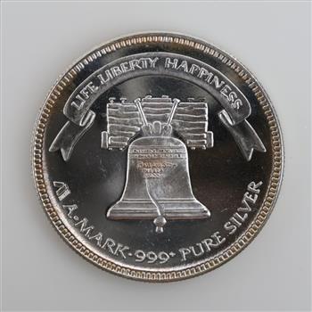 1985 Liberty Silver Fine Silver Round 1 Troy Oz