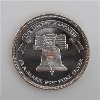 1985 Liberty Silver Fine Silver Round 1 Troy Oz