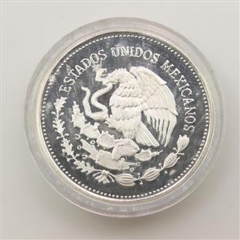1985 Mexican 75th Anniversary Silver Proof 500 Pesos