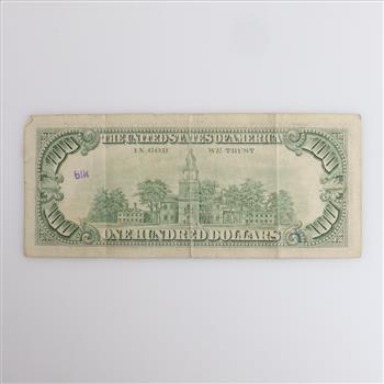 1985 US Federal Reserve Note 100 Dollar Bill