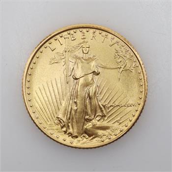 1986 American Gold Eagle 1/10oz Fine Gold 5 Dollar Coin