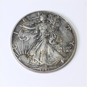 1987 1 Troy Oz. American Silver Eagle Dollar Coin