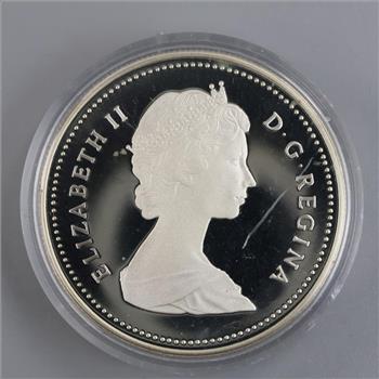 1987 Elizabeth II Davis Strait Commemorative Silver Proof Dollar