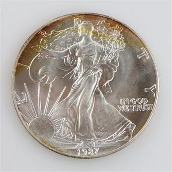 1987 US American Eagle Fine Silver Dollar 1oz