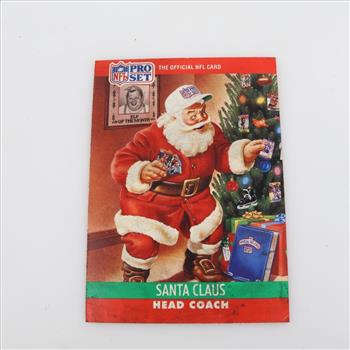 1990 Pro Set NFL Santa Claus Trading Card: The Official NFL Card, Head Coach