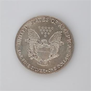 1990 US American Eagle Fine Silver Dollar 1oz