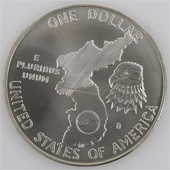 1991-D Korean War Commemorative Silver Dollar