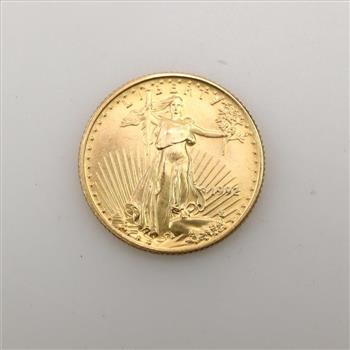 1992 American Gold Eagle 5 Dollar 1/10oz Fine Gold Coin