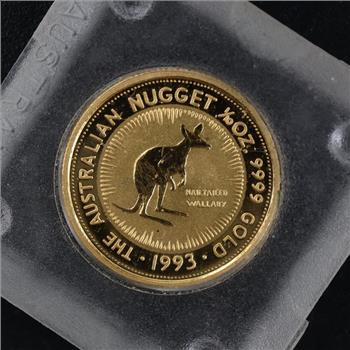 1993 Australian Fine Gold Nugget 15 Dollars 1/10oz