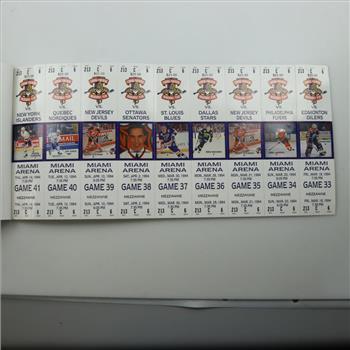 1993-1994 Florida Panthers Season Tickets Booklet