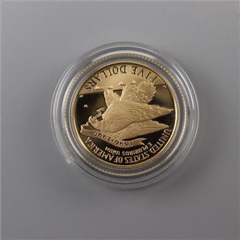 1995 US Torch Runner Fine Gold 5 Dollar Proof Coin