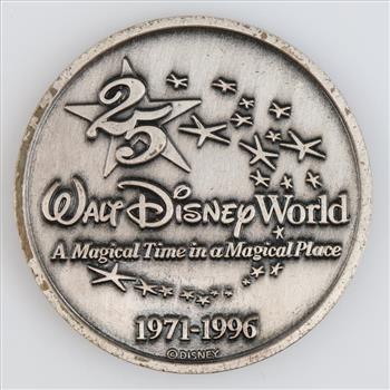 1996 Disney World 25th Anniversary .850 Silver Medallion