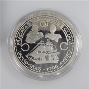 1996 Portugal D. Fernando II & Gloria Frigate Silver Proof 1000 Escudos