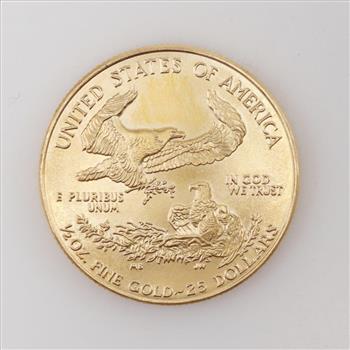 1997 American Eagle Gold 25 Dollar 1/2 Oz. Coin