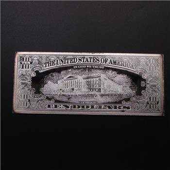 1998 $10 Hamilton Fine Silver Federal Reserve Note  4 Oz.