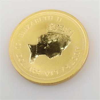 1998 Australian Fine Gold 1/2 Oz. Nugget Coin