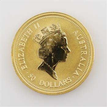 1998 Australian Fine Gold 1/2 Oz. Nugget Coin