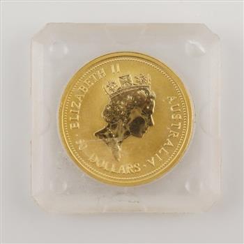 1998 Australian Fine Gold 1/2 Oz. Nugget Coin