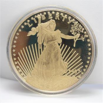 1998 Giant 1/4 Lb Silver Golden Eagle Proof, Comes With CoA