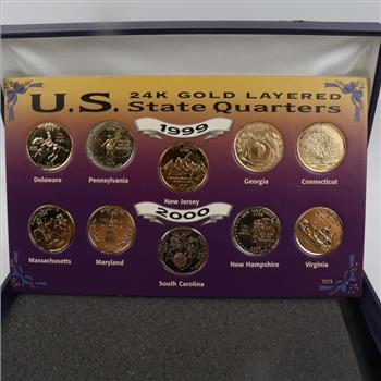 1999 & 2000 First Ten Washington Statehood Quarter Collection W /COA