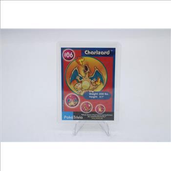 1999 Burger King PokeTrivia Promo Card - CHARIZARD #06 Mewtwo Strikes Back