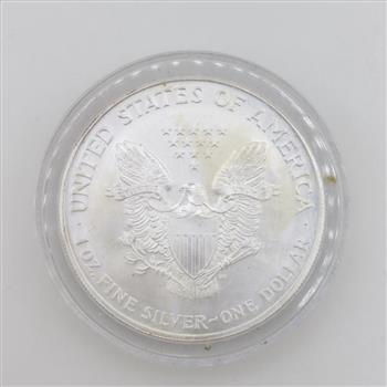 1999 Colorized American Eagle Fine Silver Dollar 1oz