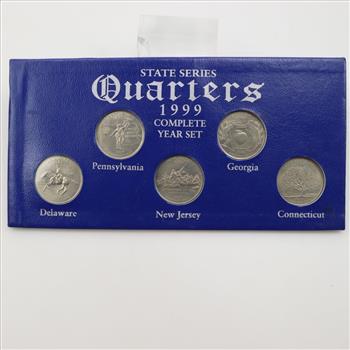1999 Statehood Quarters Set; 5 Pieces