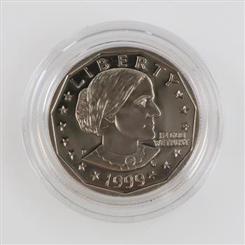 1999 Susan B. Anthony Proof Dollar W/ COA
